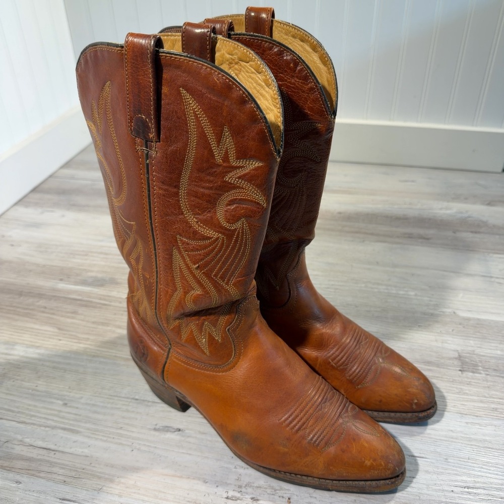 Durango Western Work Boots Men's Sz 9D Brown Leather Comfort Core USA Made